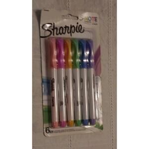 Sharpie S-Note Highlighters 6-Pack Assorted Colors Marker Pens